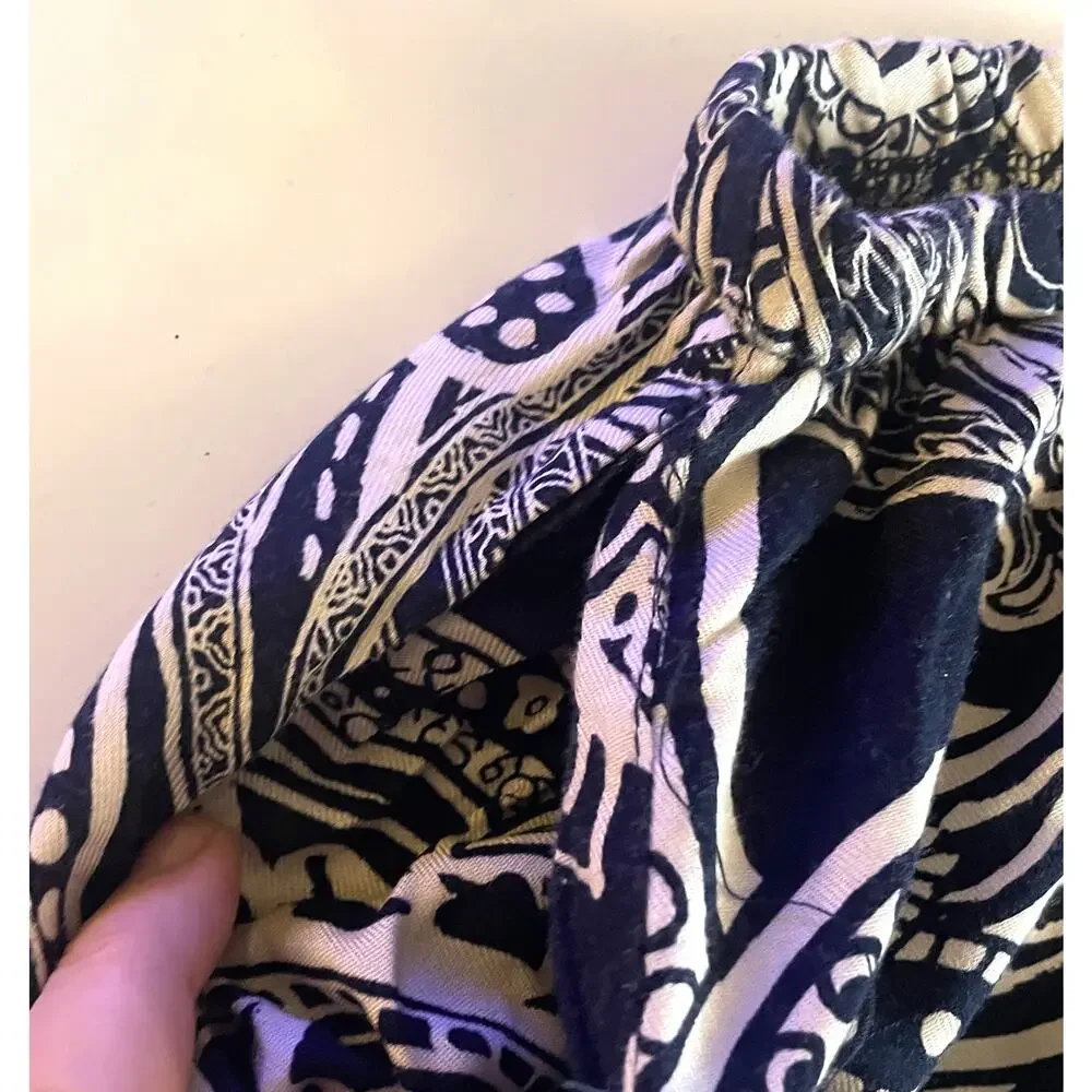 Fig & Olivia Paisley High Waisted Shorts Womens Size 3X Navy Pull On Boho